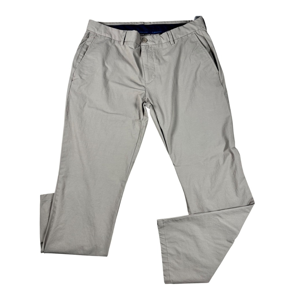 Vineyard Vines On-The-Go Pant Mens 36x30 Gray Performance Stretch Chino 1P001026